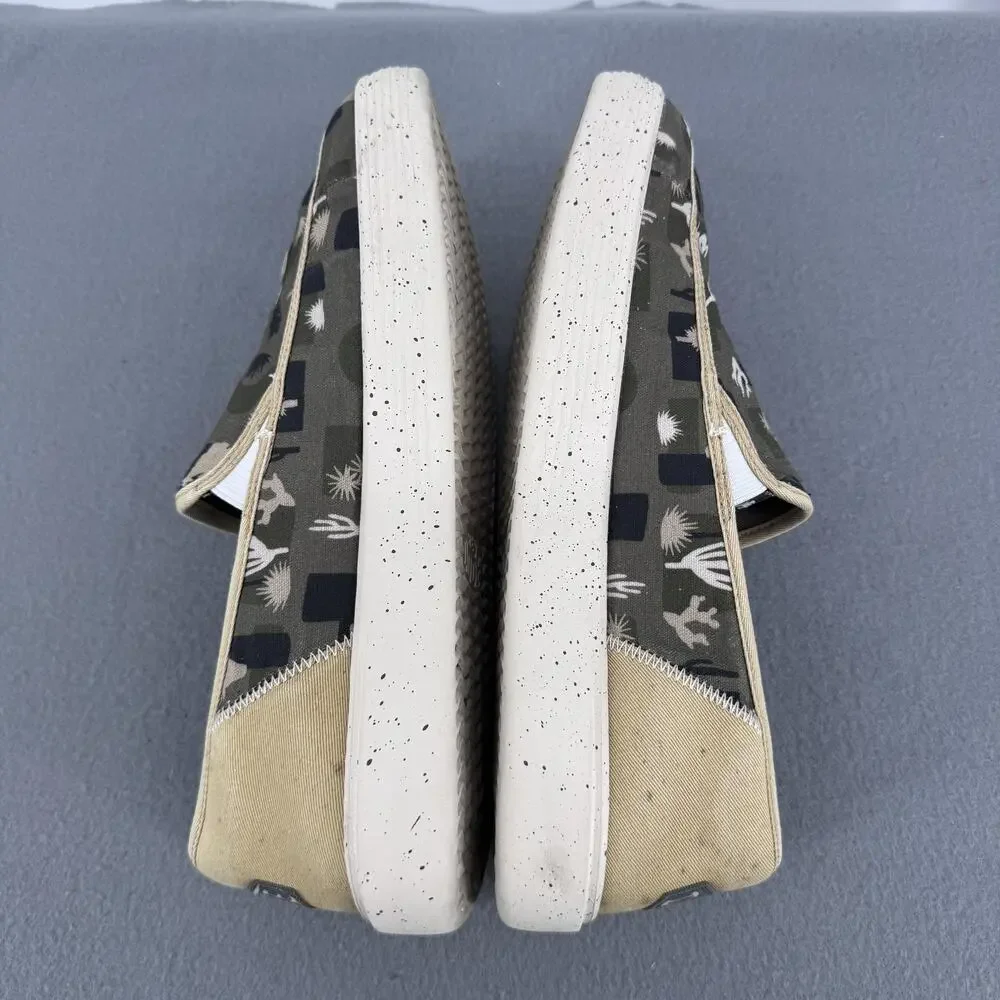 Hey Dude Sunapee M Slip On Desert Shoes Mens‎ Size 12 Green Canvas Camo Casual